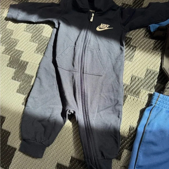 Puma Black & Royal Blue Kids Athletic Tee with Blue Shorts - Picture 6 of 6